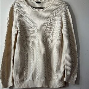 Talbots women knit tunic with cable knitting size M